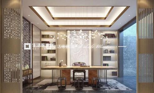 储物柜龙河家园142平新中式风格