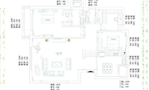 户型图龙河家园142平新中式风格