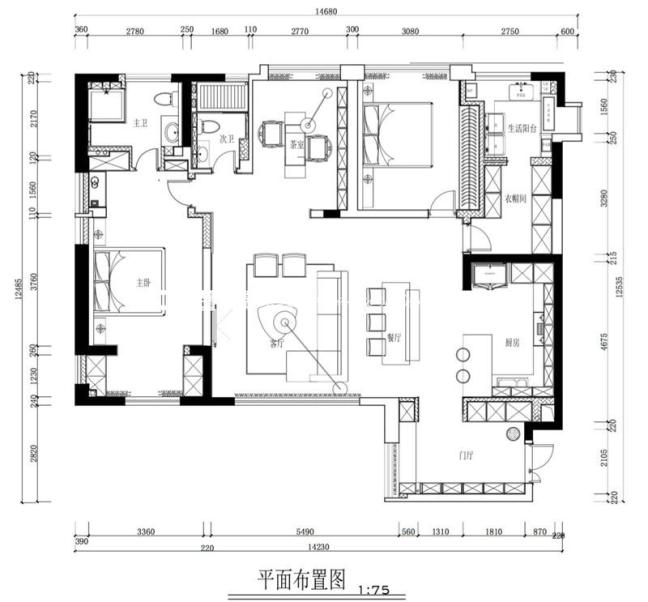 户型图保利紫荆公馆、现代简约