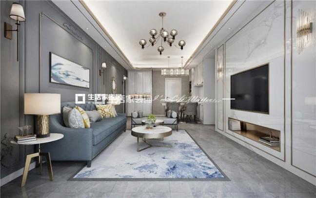 飘窗金辉世界城97m²美式简约