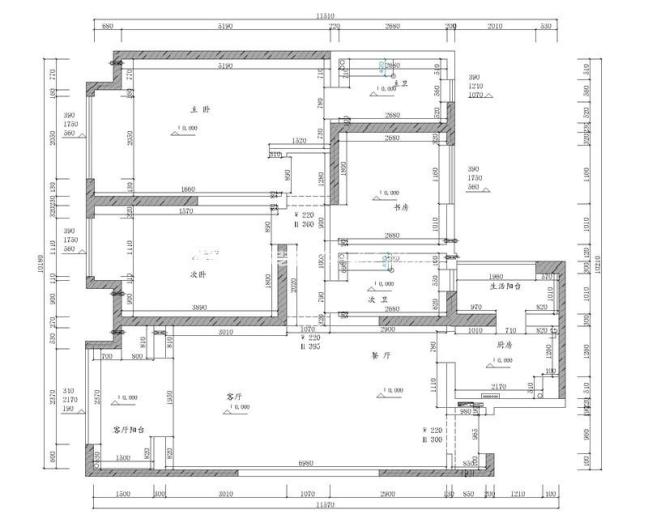 户型图金科天籁城130北欧
