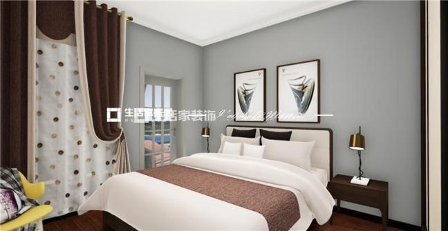 飘窗中铁建国际城140新中式风格