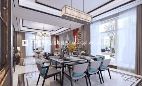 飘窗绿城桃园里  248平  新中式风格  