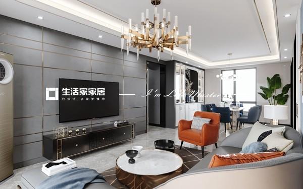 吊顶贵阳万科公园-126㎡-现代轻奢风格-常艺泷