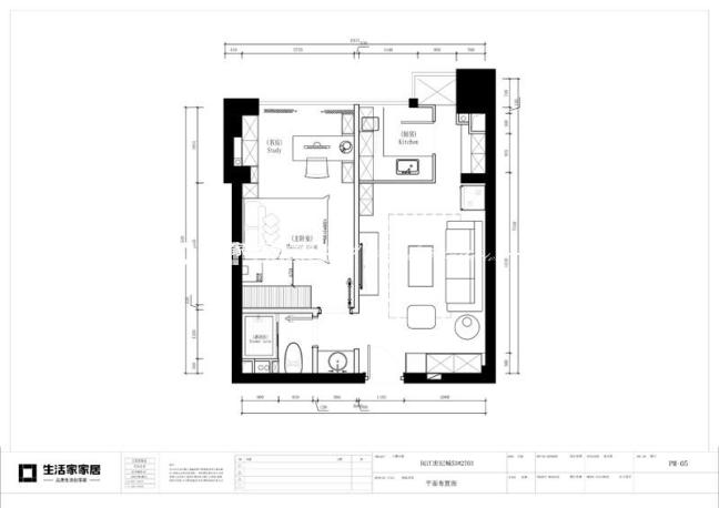 户型图闽江世纪城39.9m² 北欧风格