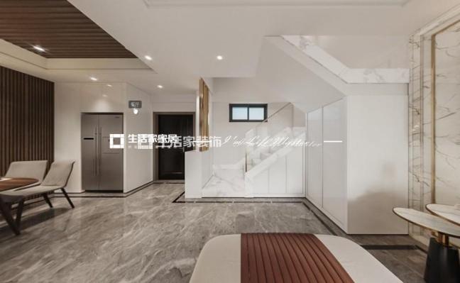 电视墙融信澜郡跃层106m²现代混搭风格
