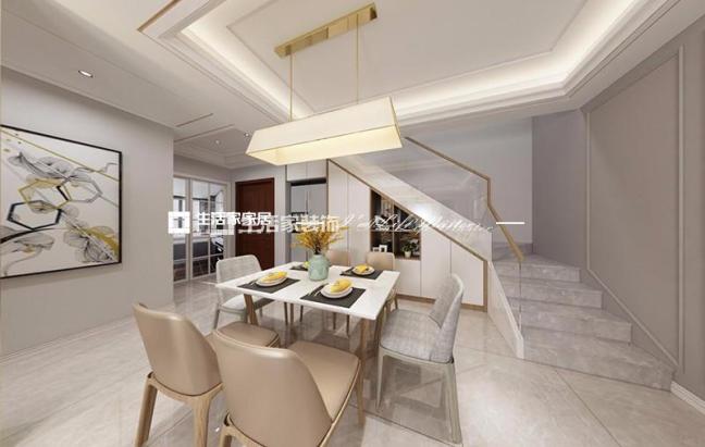 电视墙金融街官邸115m²现代风格