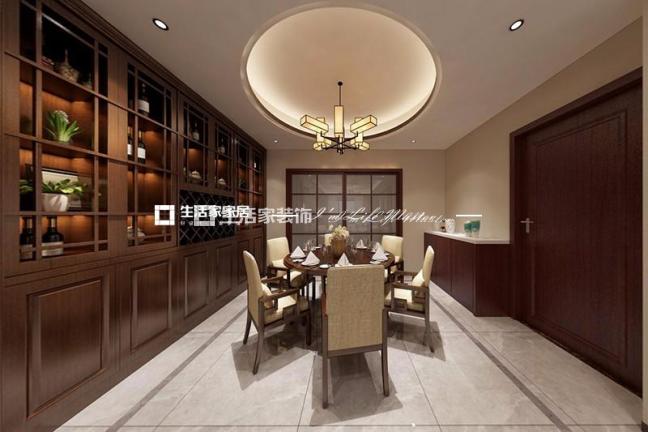 吊顶龙峰雅居园115m²中式风格