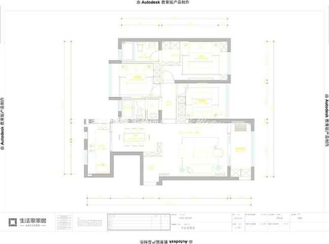 户型图中发印象外滩100m² 现代简约风格