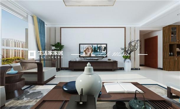榻榻米山水华府 160平 新中式风格