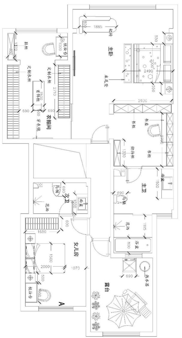 户型图时代俊园 214㎡ 欧式 生活家家居