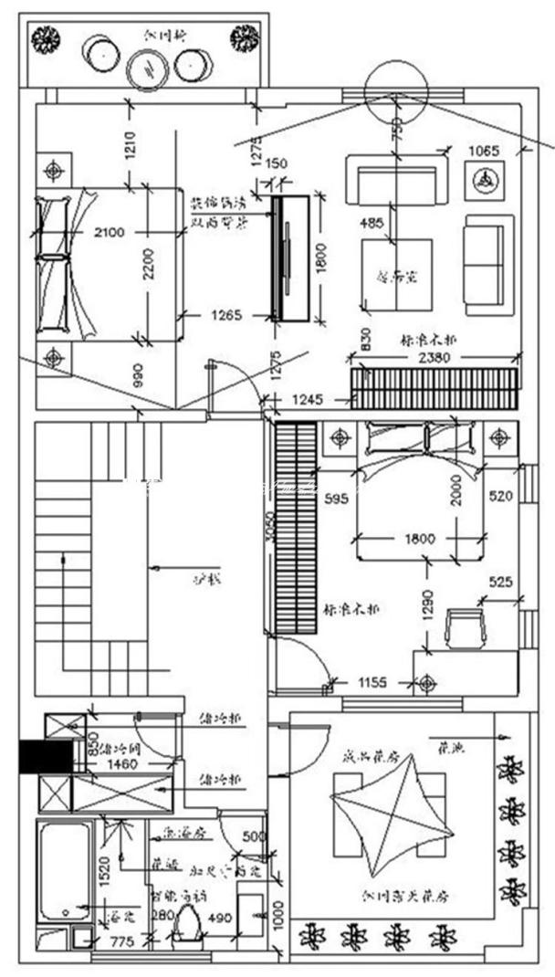 户型图龙湾一号 213㎡ 新中式 生活家家居