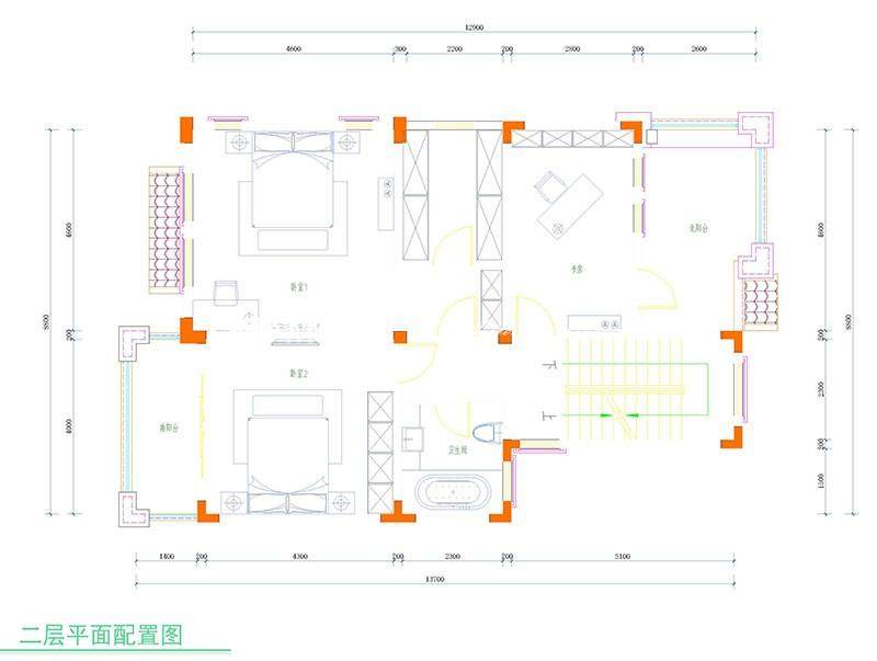 中式户型图装修效果图