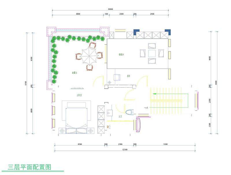 中式户型图装修效果图