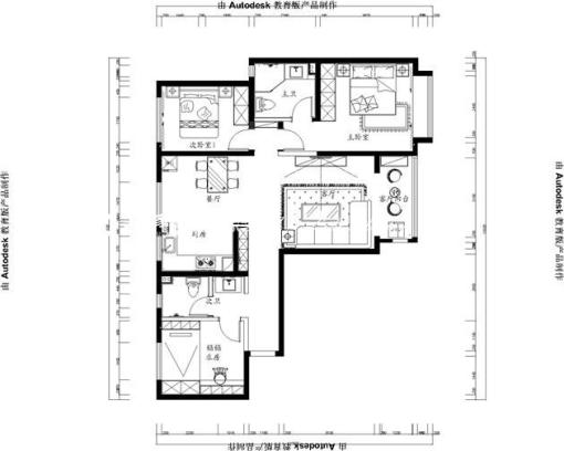 户型图现代轻奢 装修设计