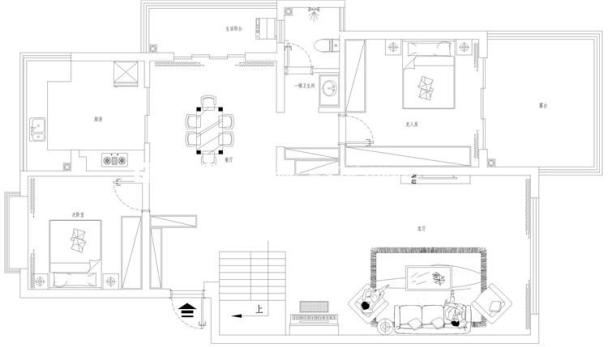 户型图昆华苑 260m² 新中式 生活家家居