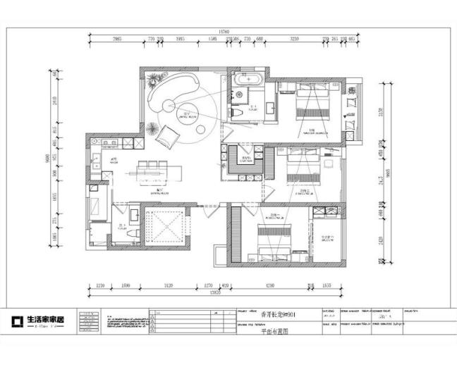 户型图中庚香开长龙 116m² 现代轻奢