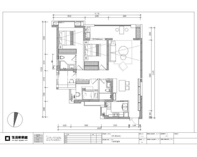 户型图融信双杭城 110m²  现代简约