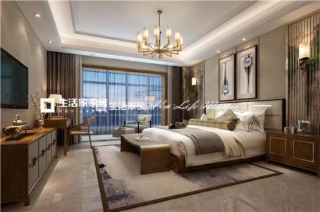 电视墙新中式风格 家装设计 室内装修