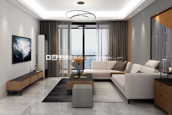 电视墙现代简约风  西安 室内设计  装修