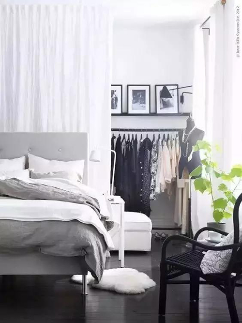 房屋装修 拉帘隔断效果图