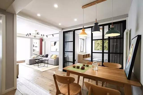 房屋装修 推拉门隔断效果图