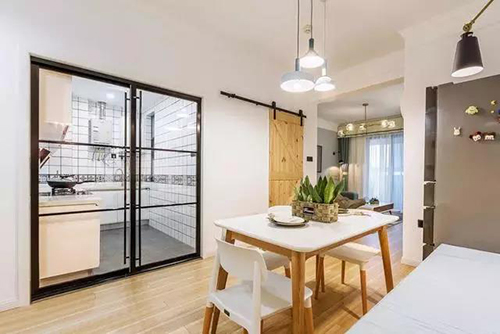 房屋装修 推拉门隔断效果图