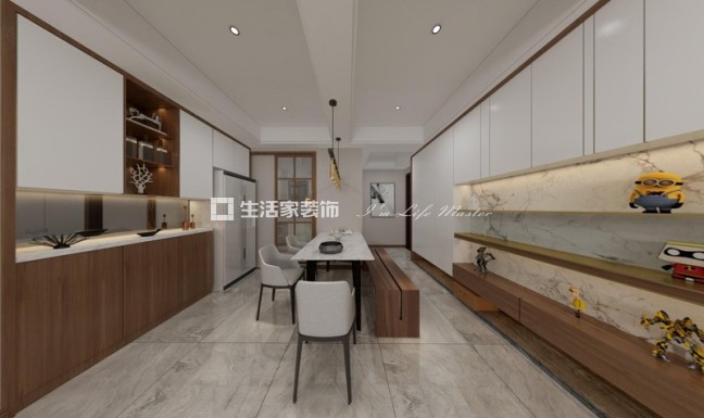 飘窗马尾东江欣居 85m² 现代简约风格