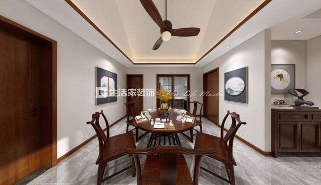 飘窗世茂云上鼓岭84m² 新中式风格