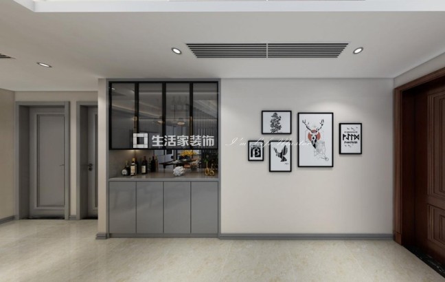 电视墙福清中联名城 95m² 现代风格