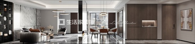 吊顶福清中联名城 156m² 现代轻奢风格