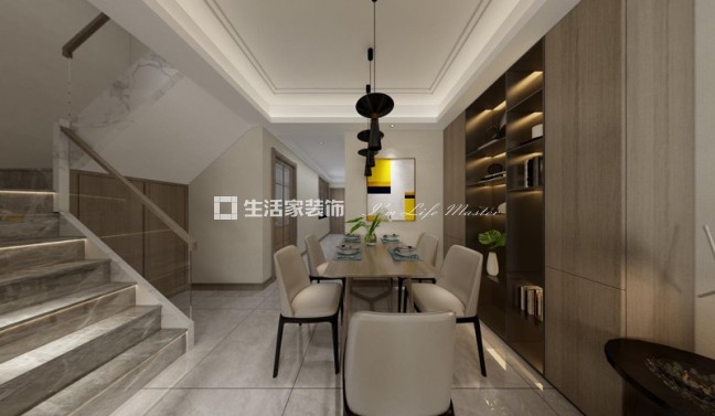电视墙世茂璀璨天城96m² 现代简约风格