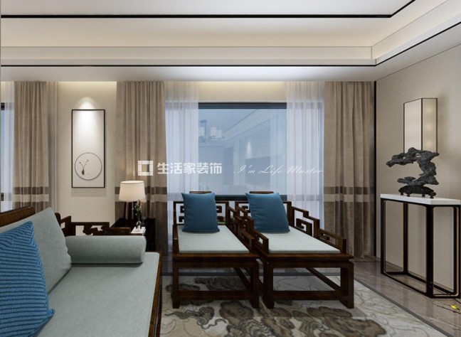 储物柜世茂璀璨天城 118m² 新中式风格