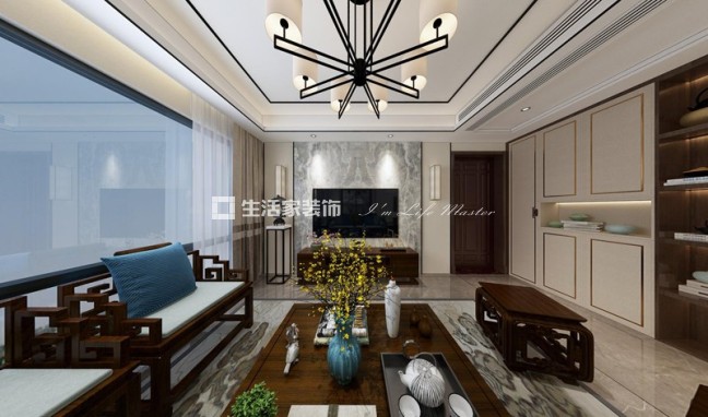 榻榻米世茂璀璨天城 118m² 新中式风格