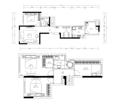 户型图125m²现代轻奢,现代装修风格