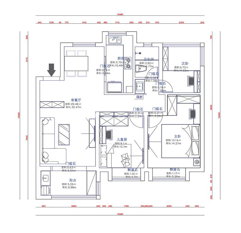 北欧户型图装修效果图