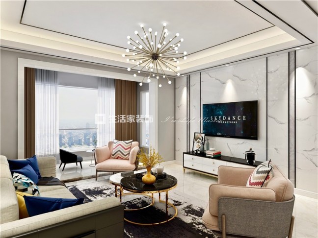 电视墙南山府邸户型图 南山府邸效果图 南山府邸装修设计