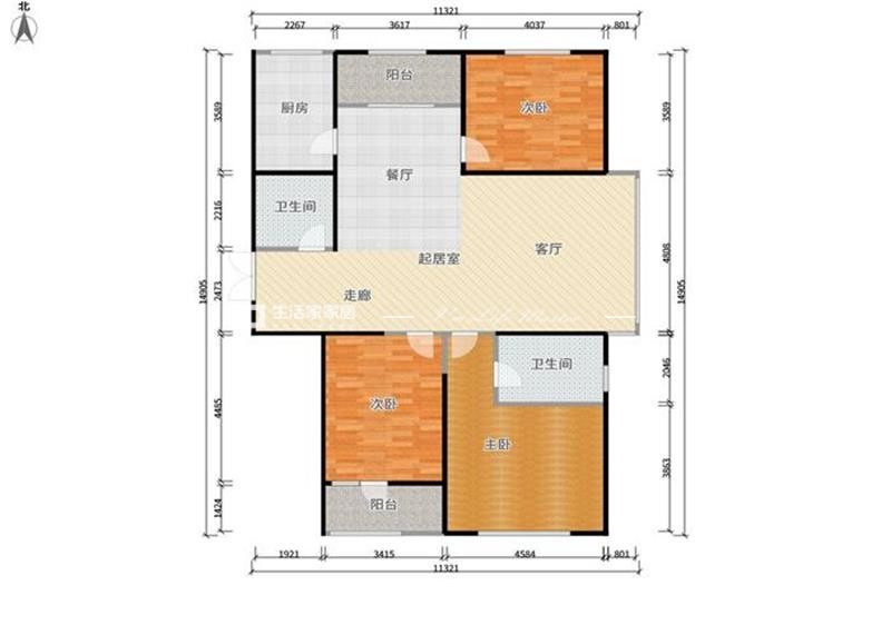 北欧户型图装修效果图