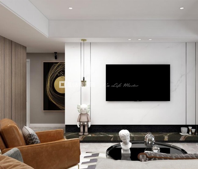 电视墙142m²现代风家装案例