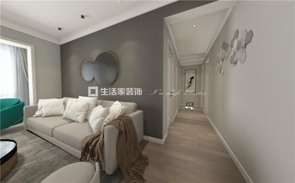 吊顶红星天铂 90㎡ 现代简约 生活家家居