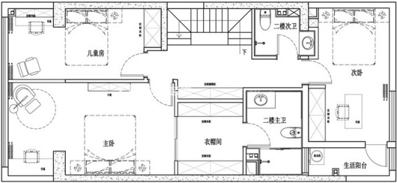 户型图林肯公园 160 ㎡ 现代风格 生活家家居