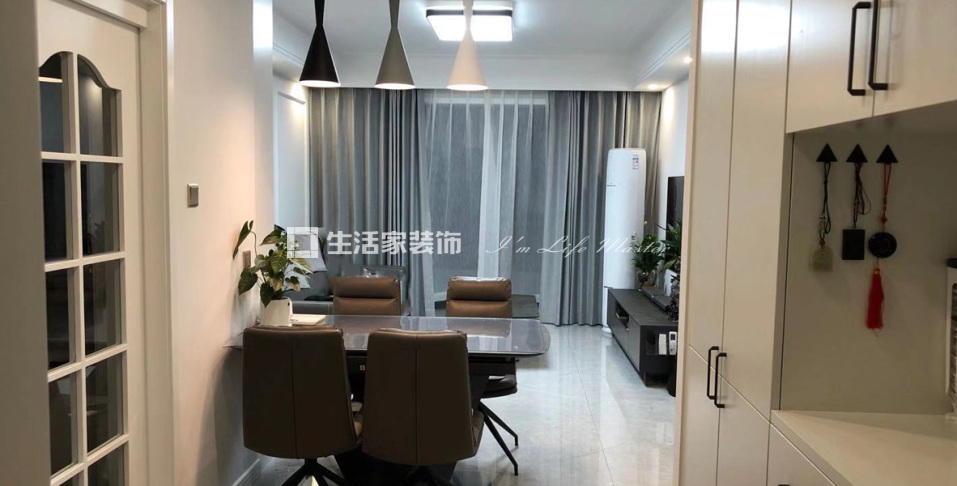 吊顶87㎡现代简约二室装修实景案例