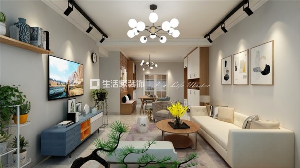 飘窗河畔俊园135 ㎡ 北欧风格 生活家家居