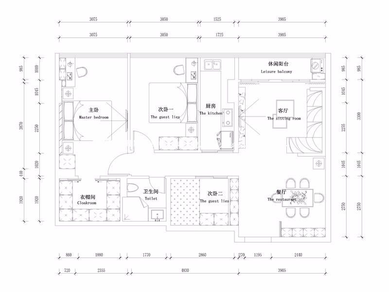 北歐戶型圖裝修效果圖