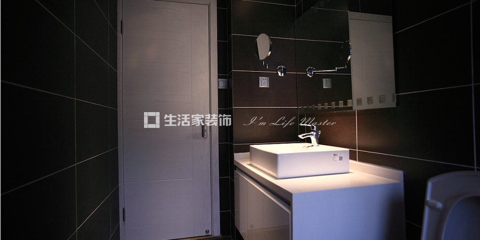 吊顶112平现代简约三室装修实景案例