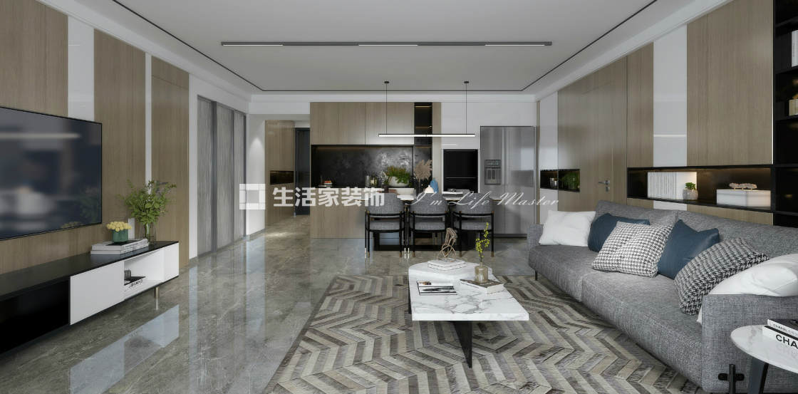 储物柜140㎡极简轻奢案例