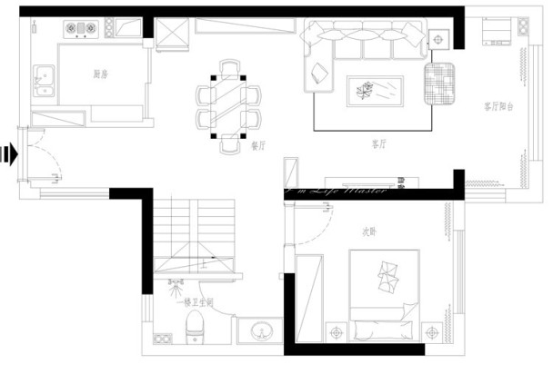 户型图林肯公园 183m² 现代简约 生活家家居