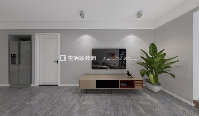 电视墙名城紫金轩103m² 现代简约风格