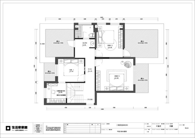 户型图三福龙景182m² 新中式风格