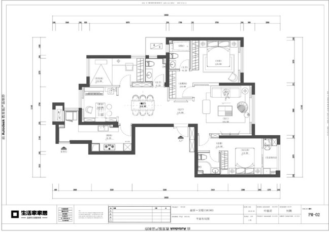 户型图福清融侨官邸110m² 现代简约风格